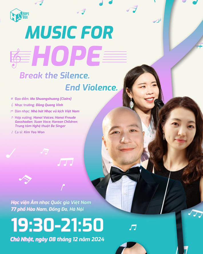 Music for Hope: Cùng âm nhạc chấm dứt bạo lực giới