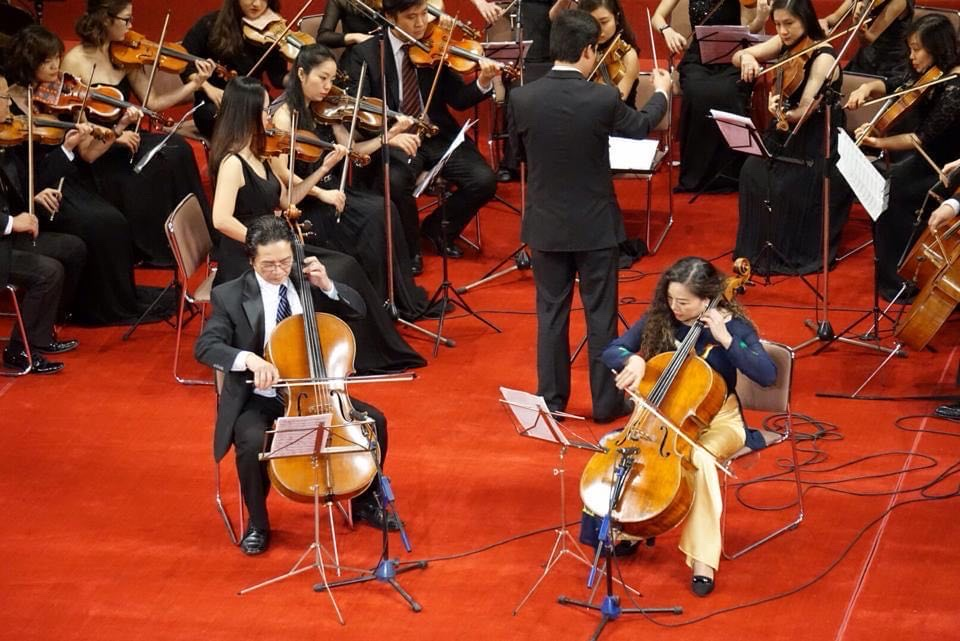 Cặp đôi cello nổi tiếng Trần thị Mơ - Ngô Hoàng Quân