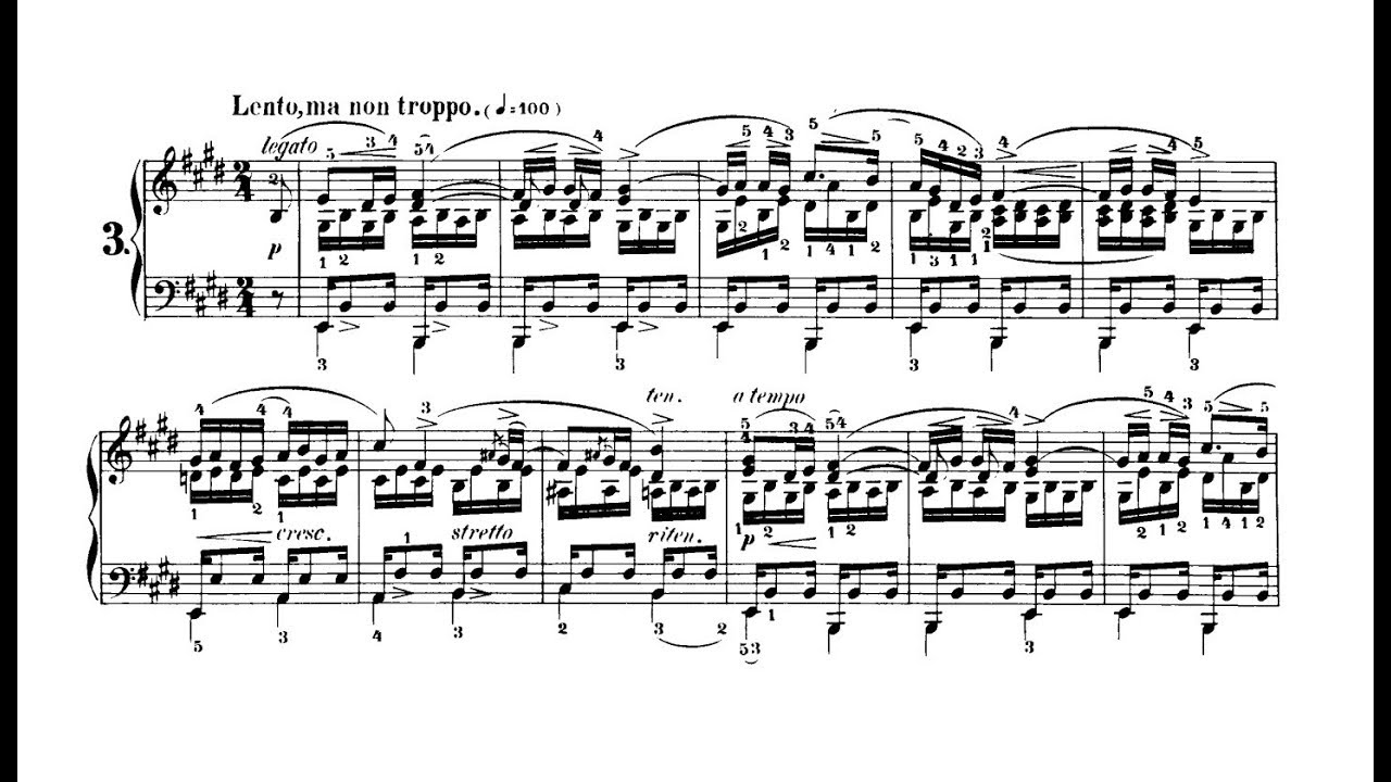 Etude giọng Mi trưởng “Nỗi buồn” Op. 10 No. 3