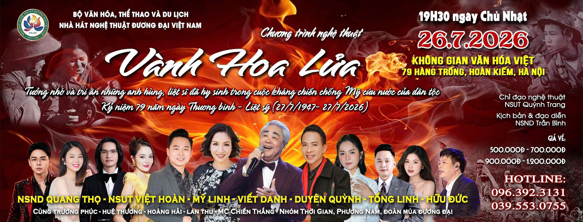 "Vành hoa lửa" - khúc ca tri ân các anh hùng liệt sĩ